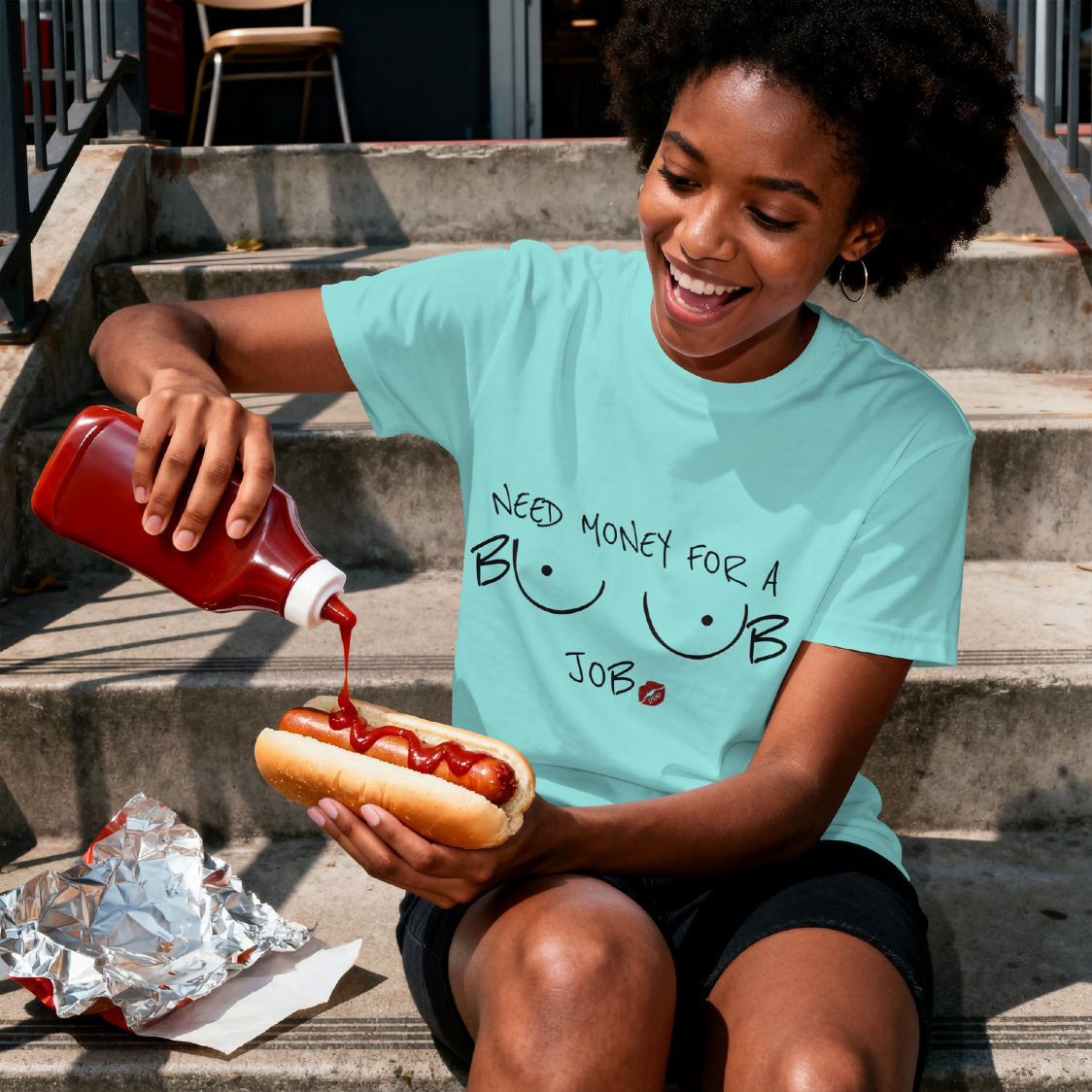 Need money for boob job tee